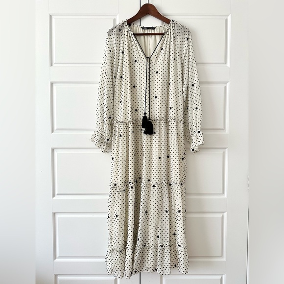 ZARA Dotted Mesh Oversized Dress (S) - Picture 1 of 12